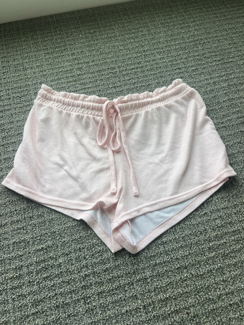 Danskin Light Pink Terry Lounge Shorts with Drawstring